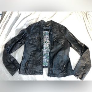 Black leather jacket